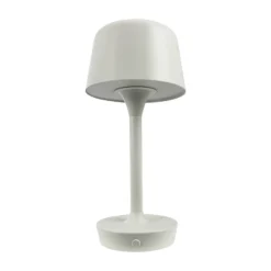 Dyberg Larsen lámpara de mesa LED recargable Flow, crema, altura 25 cm