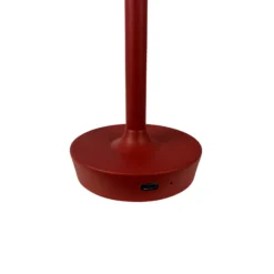 Dyberg Larsen Lámpara de mesa LED recargable Flow, roja, altura 25 cm