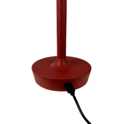 Dyberg Larsen Lámpara de mesa LED recargable Flow, roja, altura 25 cm
