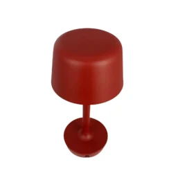 Dyberg Larsen Lámpara de mesa LED recargable Flow, roja, altura 25 cm