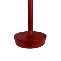 Dyberg Larsen Lámpara de mesa LED recargable Flow, roja, altura 25 cm