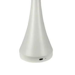 Dyberg Larsen Lámpara de mesa LED recargable Vienna, color crema, altura