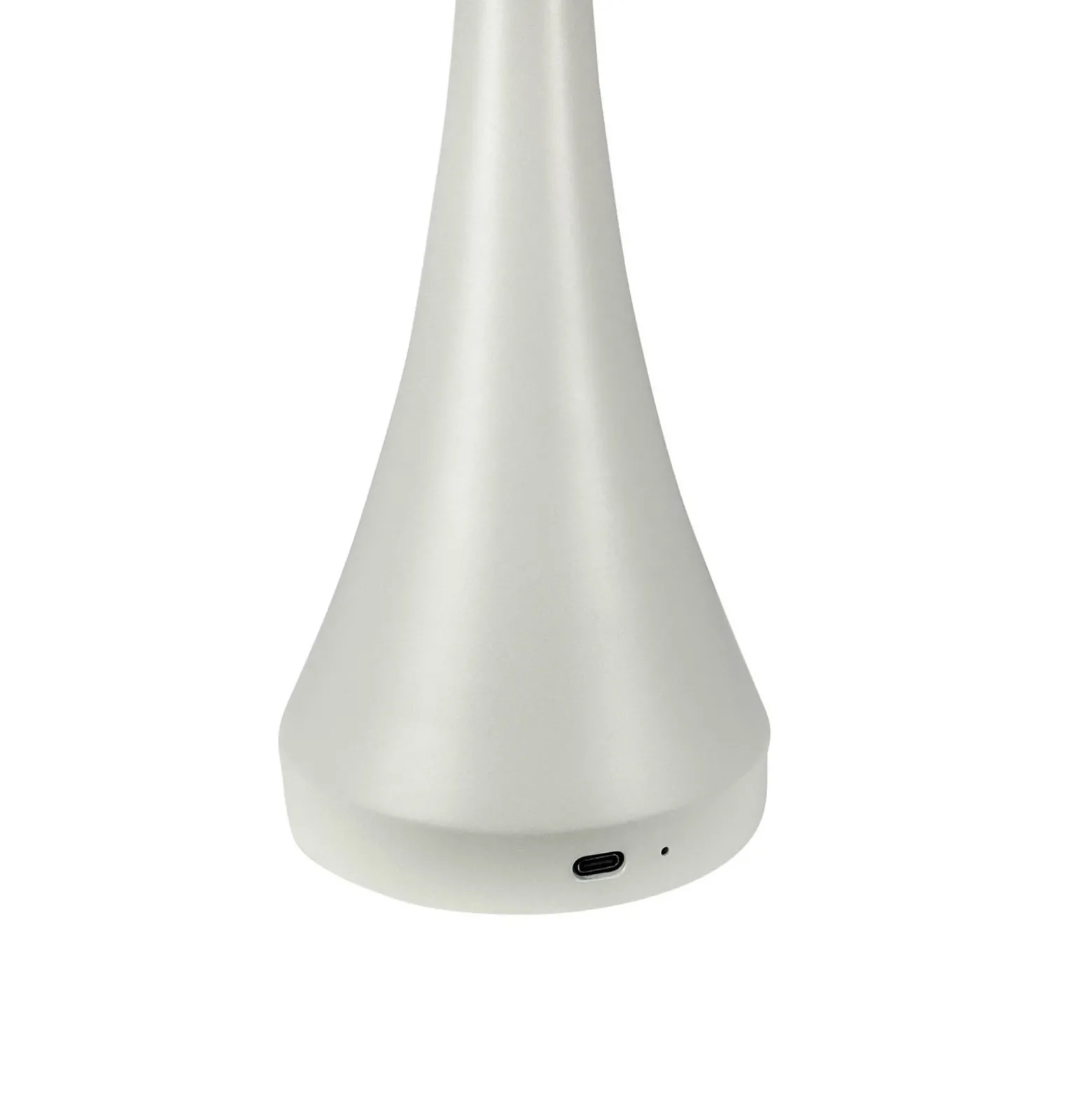 Dyberg Larsen Lámpara de mesa LED recargable Vienna, color crema, altura