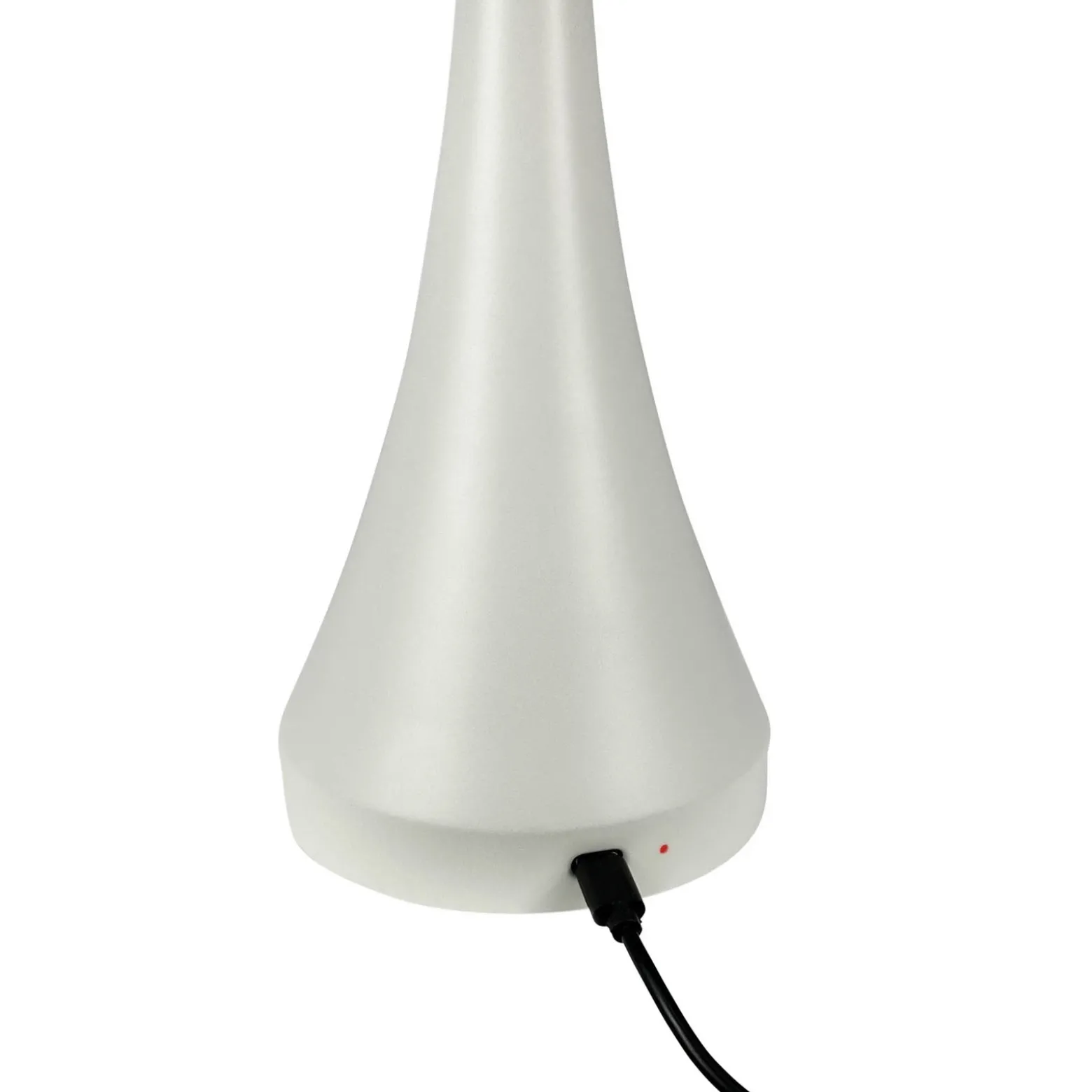 Dyberg Larsen Lámpara de mesa LED recargable Vienna, color crema, altura