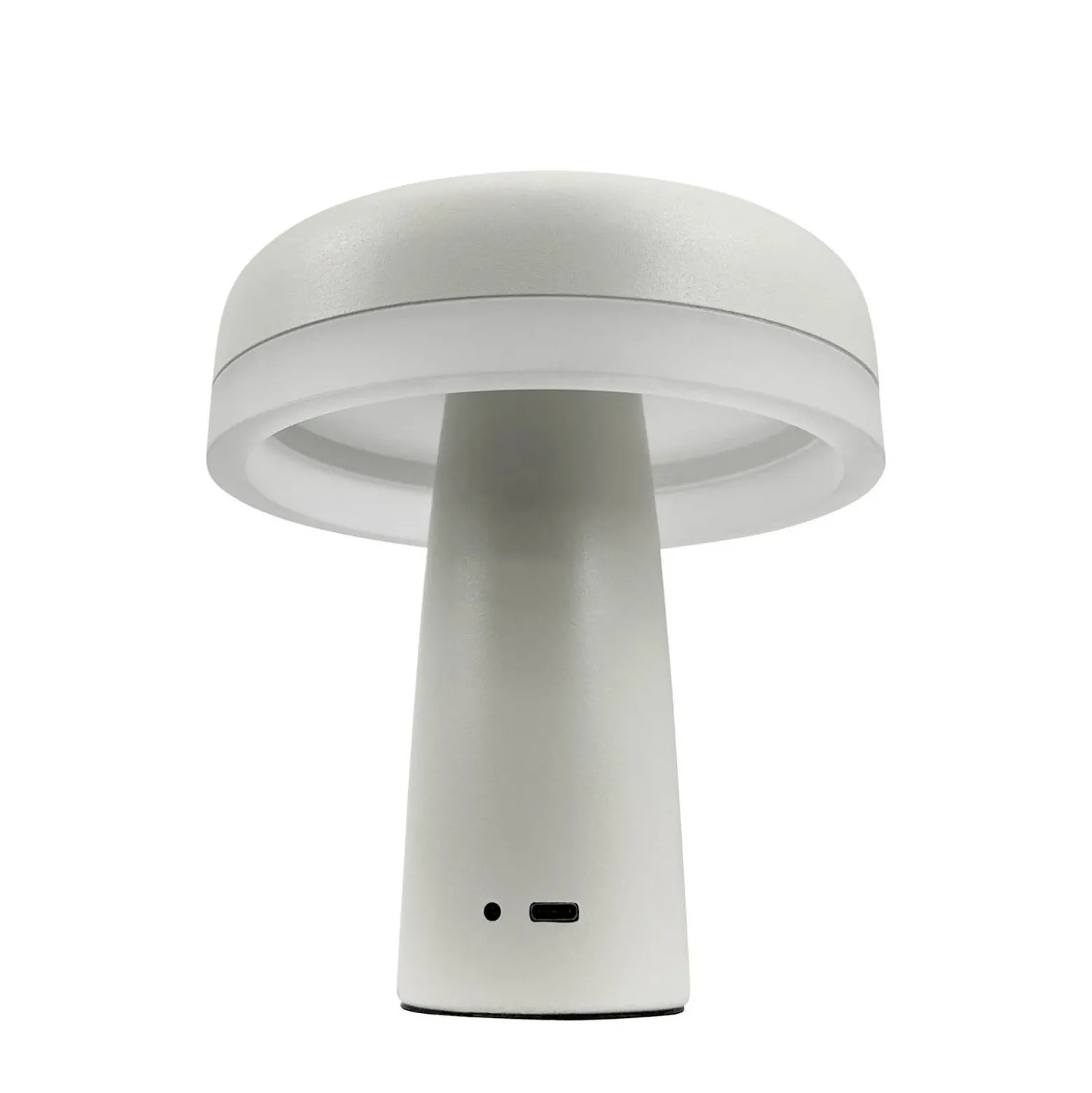 Dyberg Larsen Lámpara de mesa LED recargable Porter, blanca, altura 16 cm