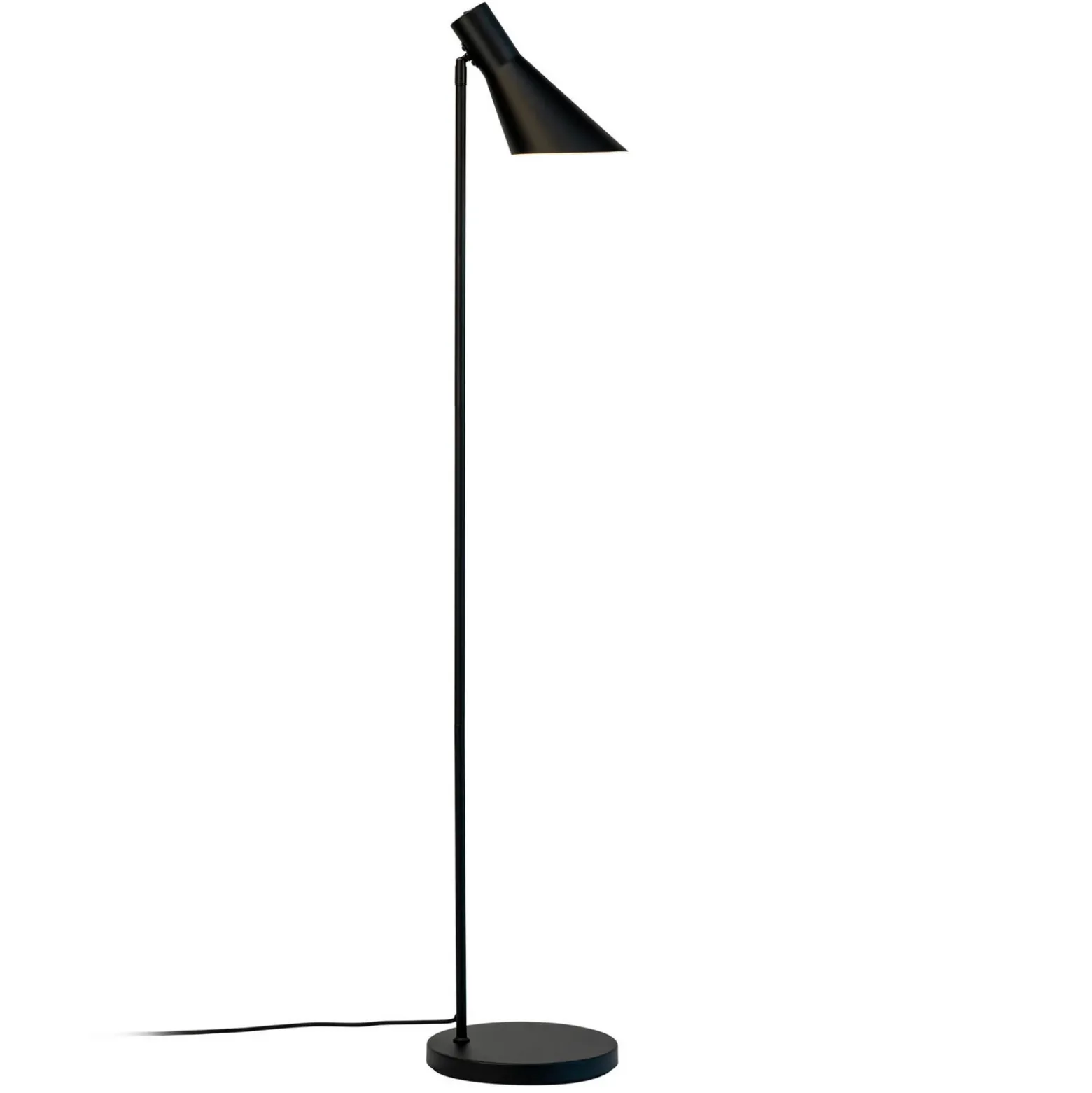 Dyberg Larsen lámpara de pie DL12, negro, altura 139 cm, metal