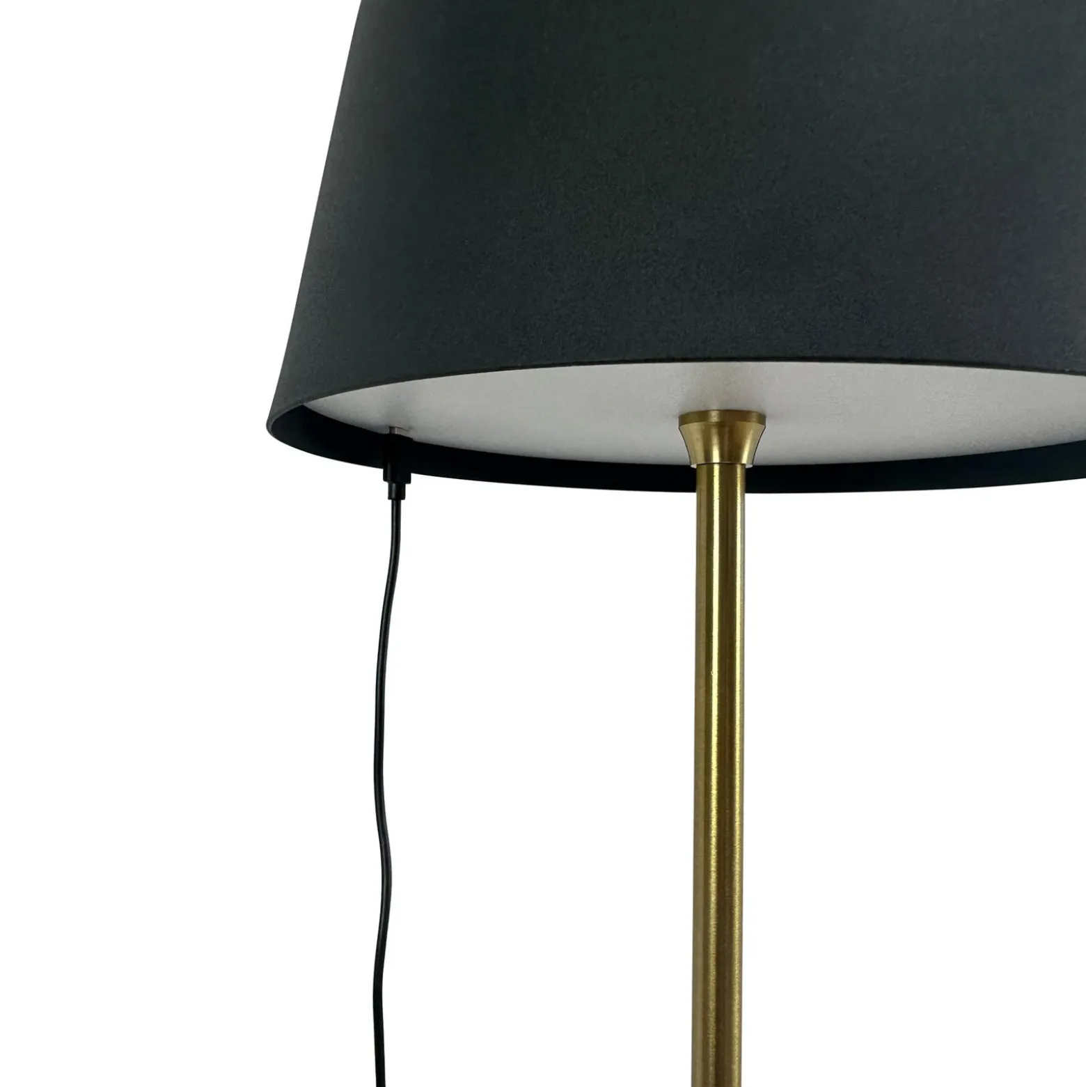 Dyberg Larsen Lámpara de pie LED recargable Yoyo, negra, altura 125 cm