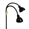 Dyberg Larsen Lámpara de pie Lilje, negro, altura 135 cm, 2 luces.