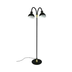Dyberg Larsen Lámpara de pie Lilje, negro, altura 135 cm, 2 luces.