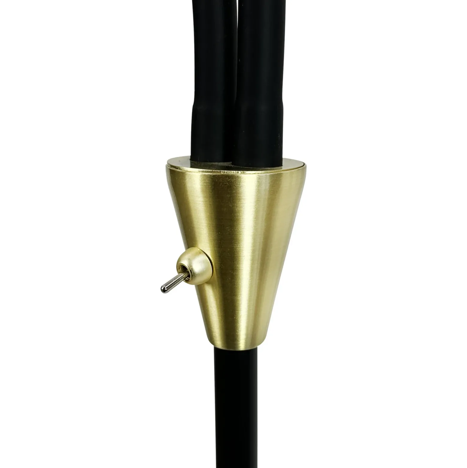 Dyberg Larsen Lámpara de pie Lilje, negro, altura 135 cm, 2 luces.