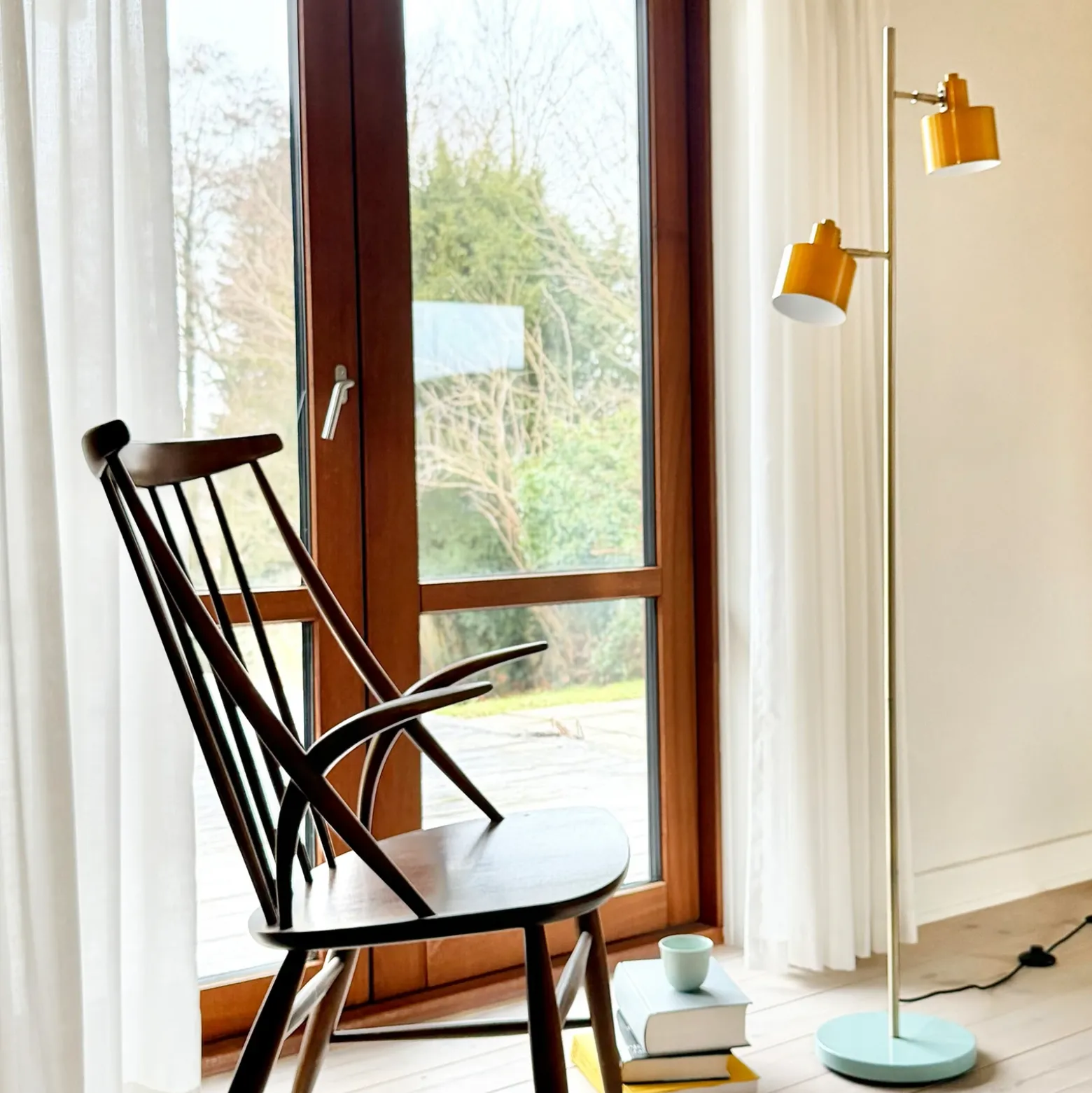 Dyberg Larsen Ocean de pie curry/latón/turquesa