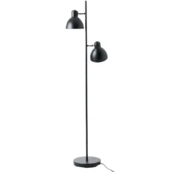 Dyberg Larsen Skagen 2 lámpara pie 2 luces negro