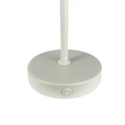 Dyberg Larsen Stockholm lámpara de mesa recargable, blanco perla
