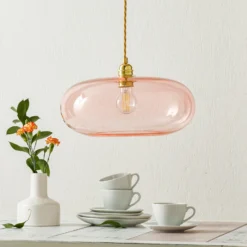 EBB & FLOW Horizon lámpara colgante rosa-oro Ø36cm
