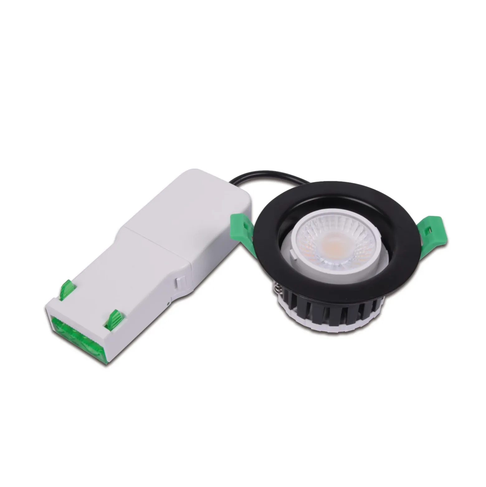 Eco R 68 foco empotrable LED, blanco, Ø 9 cm, metal, IP65, CCT