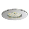 Eficiente foco empotrado LED Nikas IP44, cromo