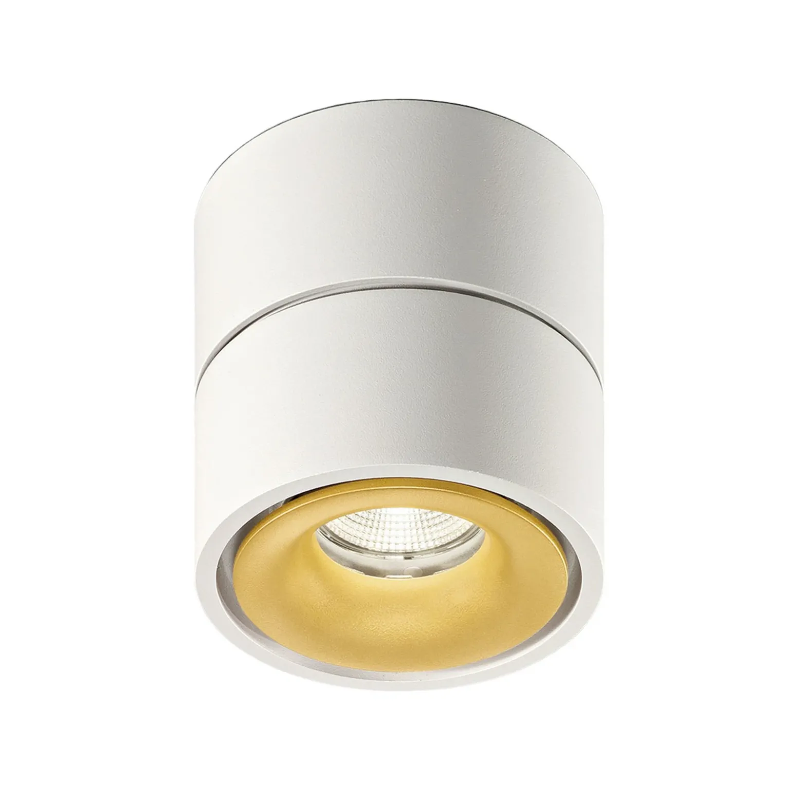 Egger Clippo foco de techo LED, blanco-oro, 2.700K