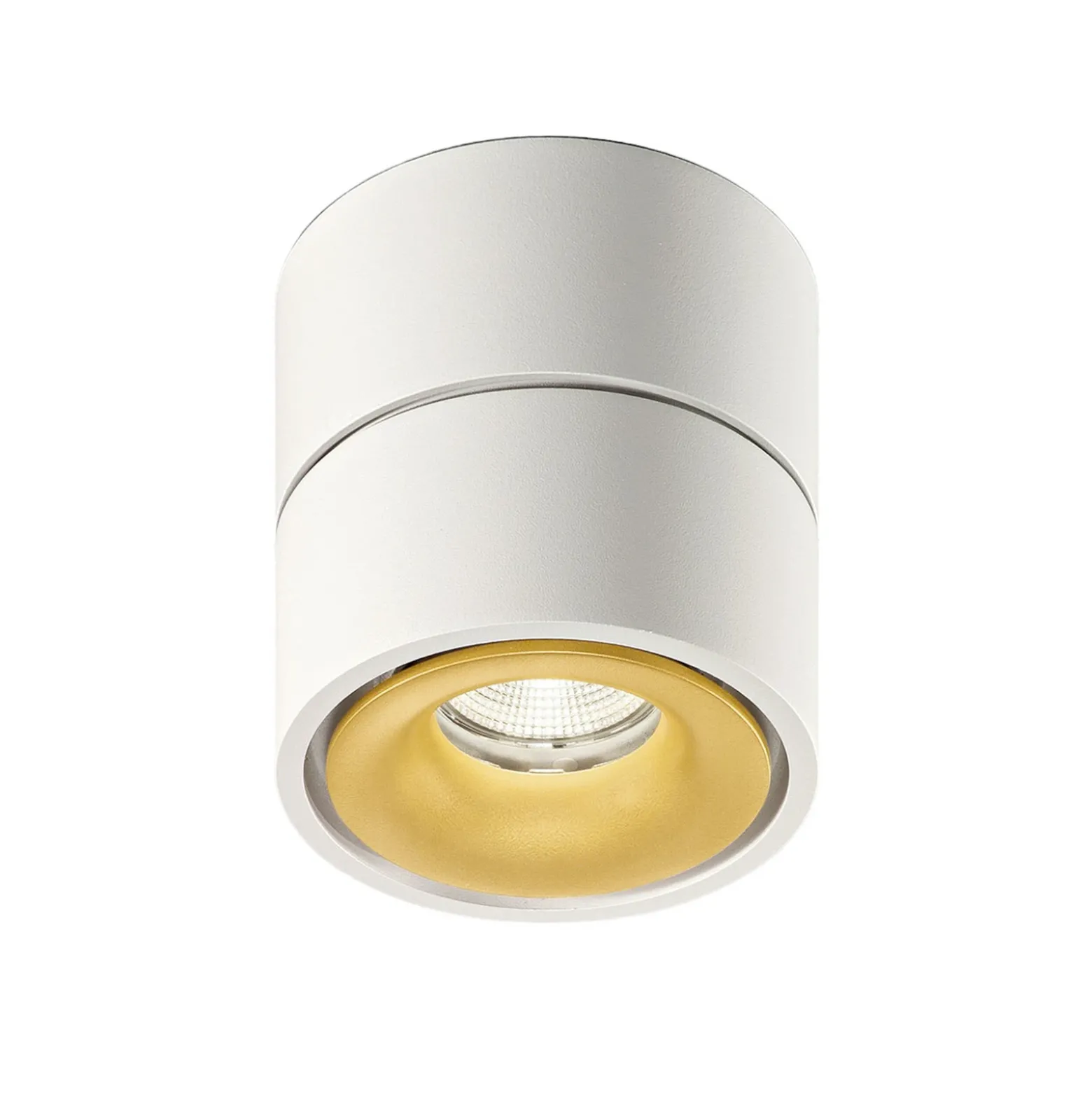 Egger DLS Downlight LED Clippo, blanco-dorado, 3.000 K