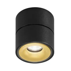 Egger DLS Downlight LED Clippo S, negro-dorado