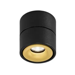 Egger DLS Downlight LED Clippo, negro-dorado, 2.700 K