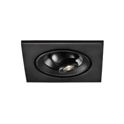 Egger DLS Foco empotrable LED Riga Zooom, angular, negro, 3000K