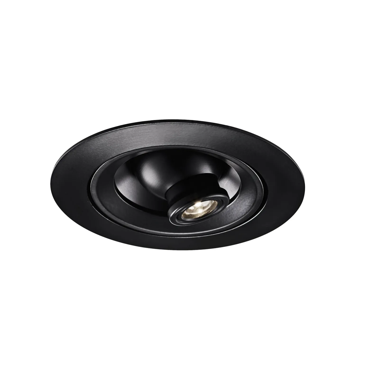 Egger DLS foco empotrable LED Riga Zooom, redondo, negro, 3000K