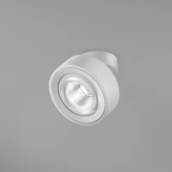 Egger DLS Foco LED Clippo Optic, blanco/blanco, Ø 12 cm, DTW