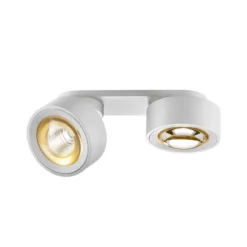 Egger DLS foco LED Clippo Optic Duo, blanco/oro, 2 luces, DTW