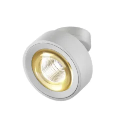 Egger DLS Foco LED Clippo Optic, blanco/oro, Ø 12 cm, DTW