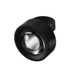 Egger DLS foco LED Clippo Optic, negro/negro, Ø12cm, DTW