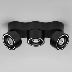 Egger DLS Foco LED, Clippo Trio, negro, atenuable
