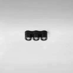 Egger DLS Foco LED, Clippo Trio, negro, atenuable