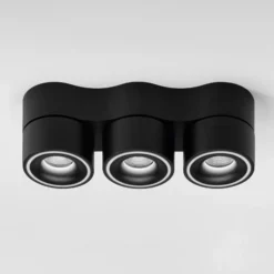 Egger DLS Foco LED, Clippo Trio, negro, atenuable