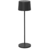 Egger DLS Lámpara de mesa LED recargable Tosca, negra