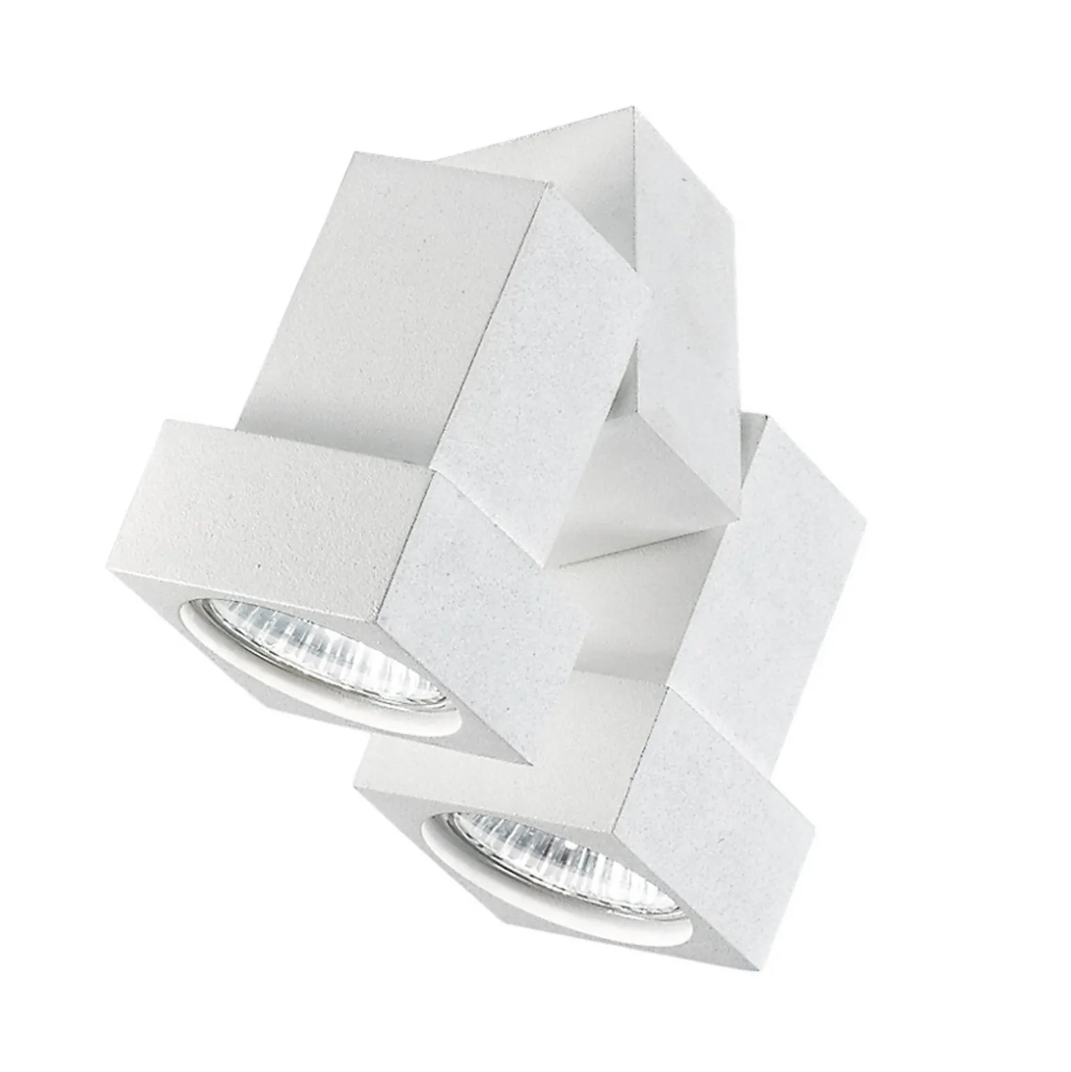 Egger DLS plafón STYLE Q, 2 luces, blanco