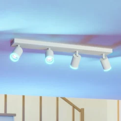EGLO connect foco LED inteligente Melitello-Z, 4 luces, blanco