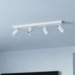 EGLO connect foco LED inteligente Melitello-Z, 4 luces, blanco