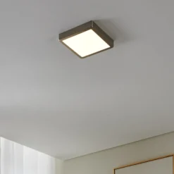 EGLO connect Fueva-Z lámpara de techo 21x21cm níquel