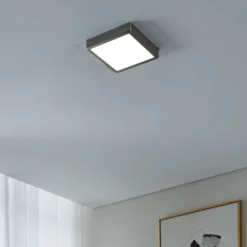 EGLO connect Fueva-Z lámpara de techo 21x21cm níquel