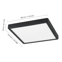 EGLO connect Fueva-Z lámpara de techo 28x28cm negro