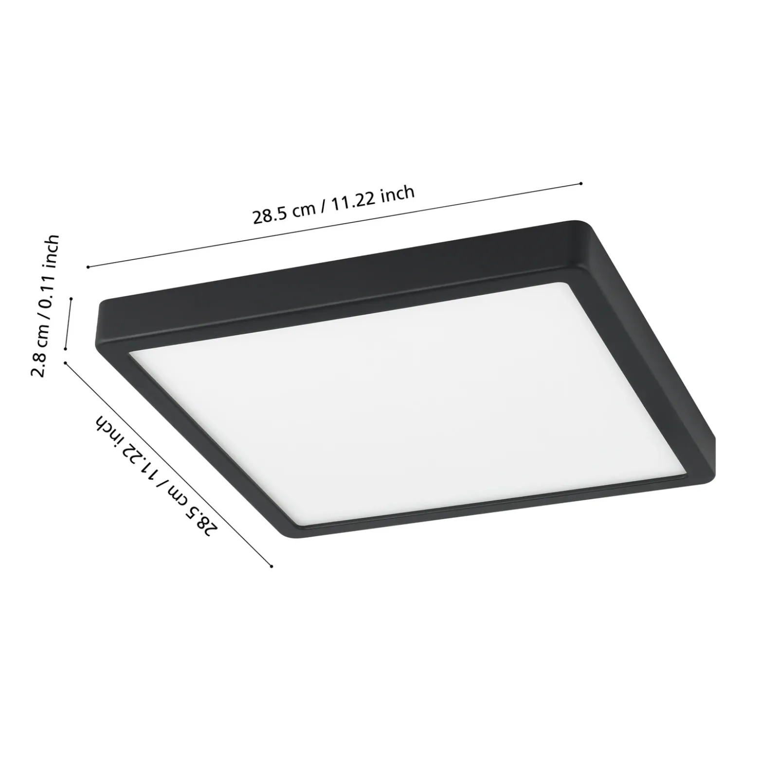 EGLO connect Fueva-Z lámpara de techo 28x28cm negro