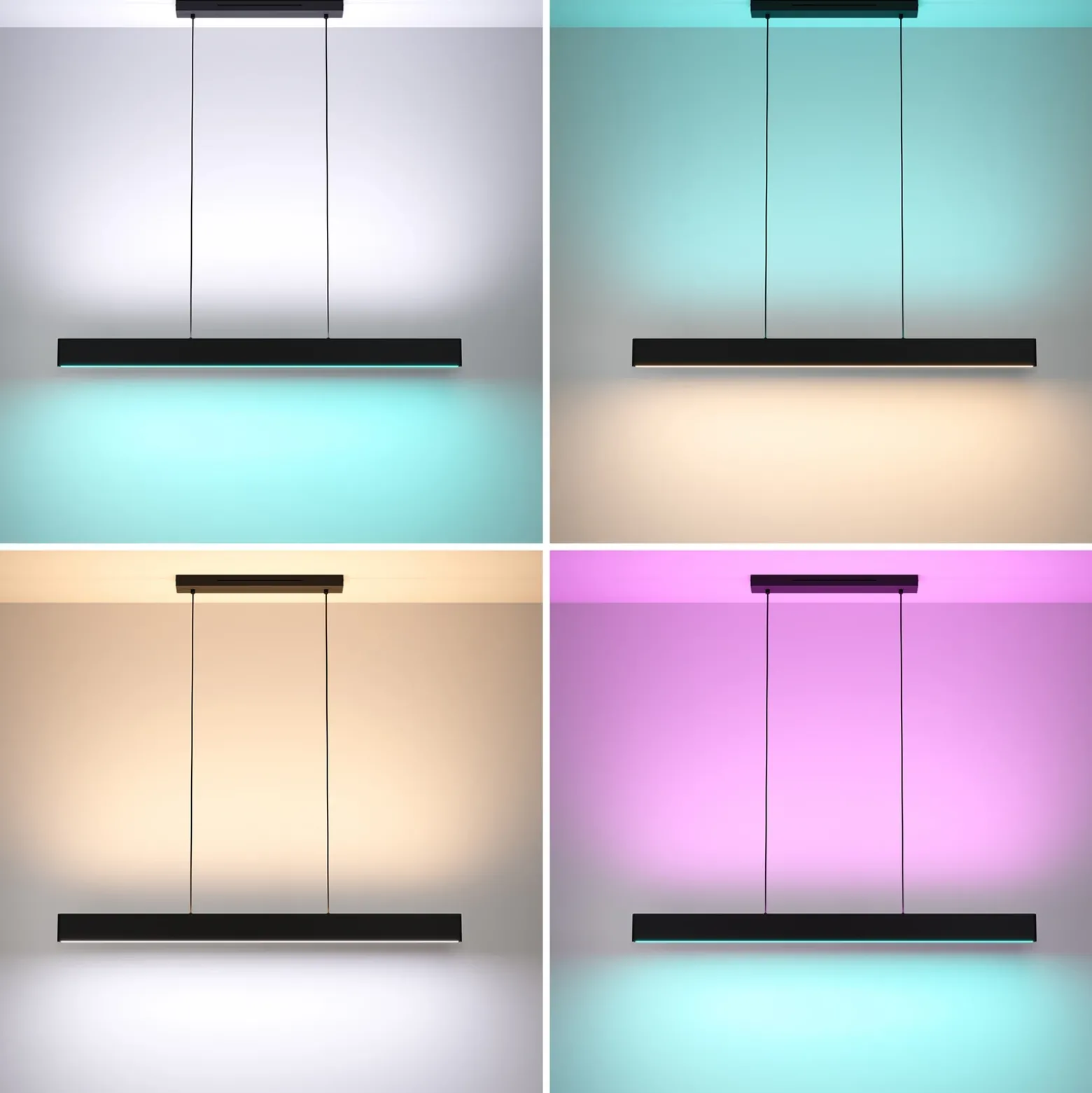 EGLO connect lámpara colgante LED Andreas-Z, negro, acero