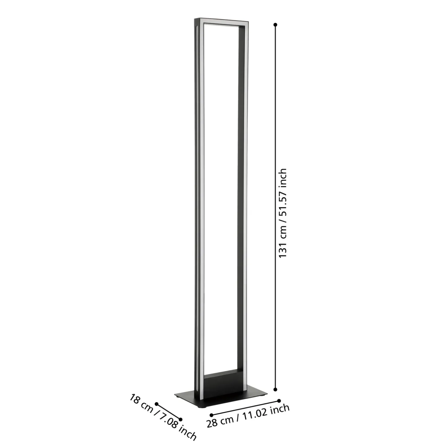 EGLO connect lámpara de pie LED Savilanas-Z, negro, CCT