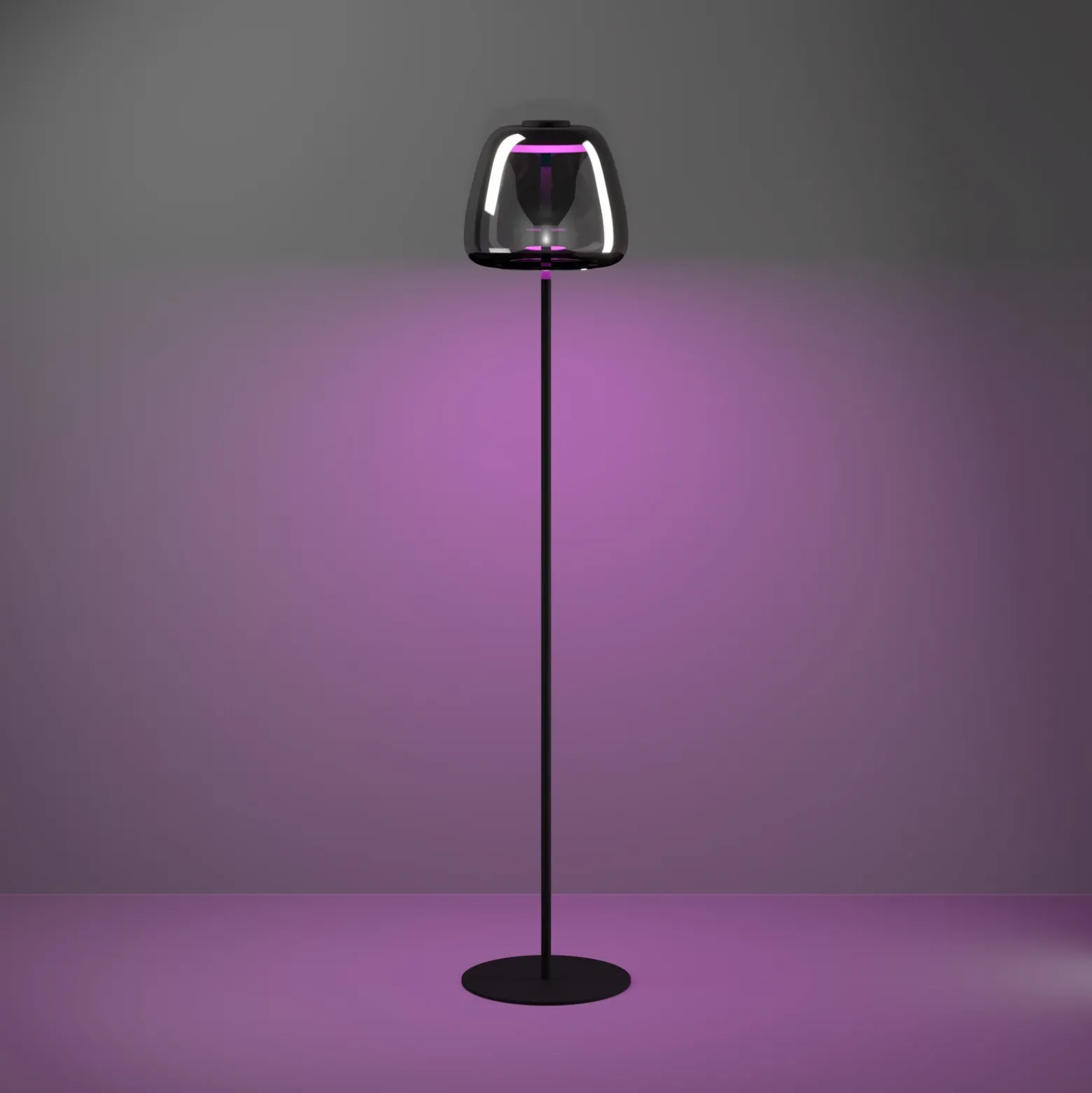 EGLO connect lámpara de pie LED Alfero-Z, RGB, CCT, negro