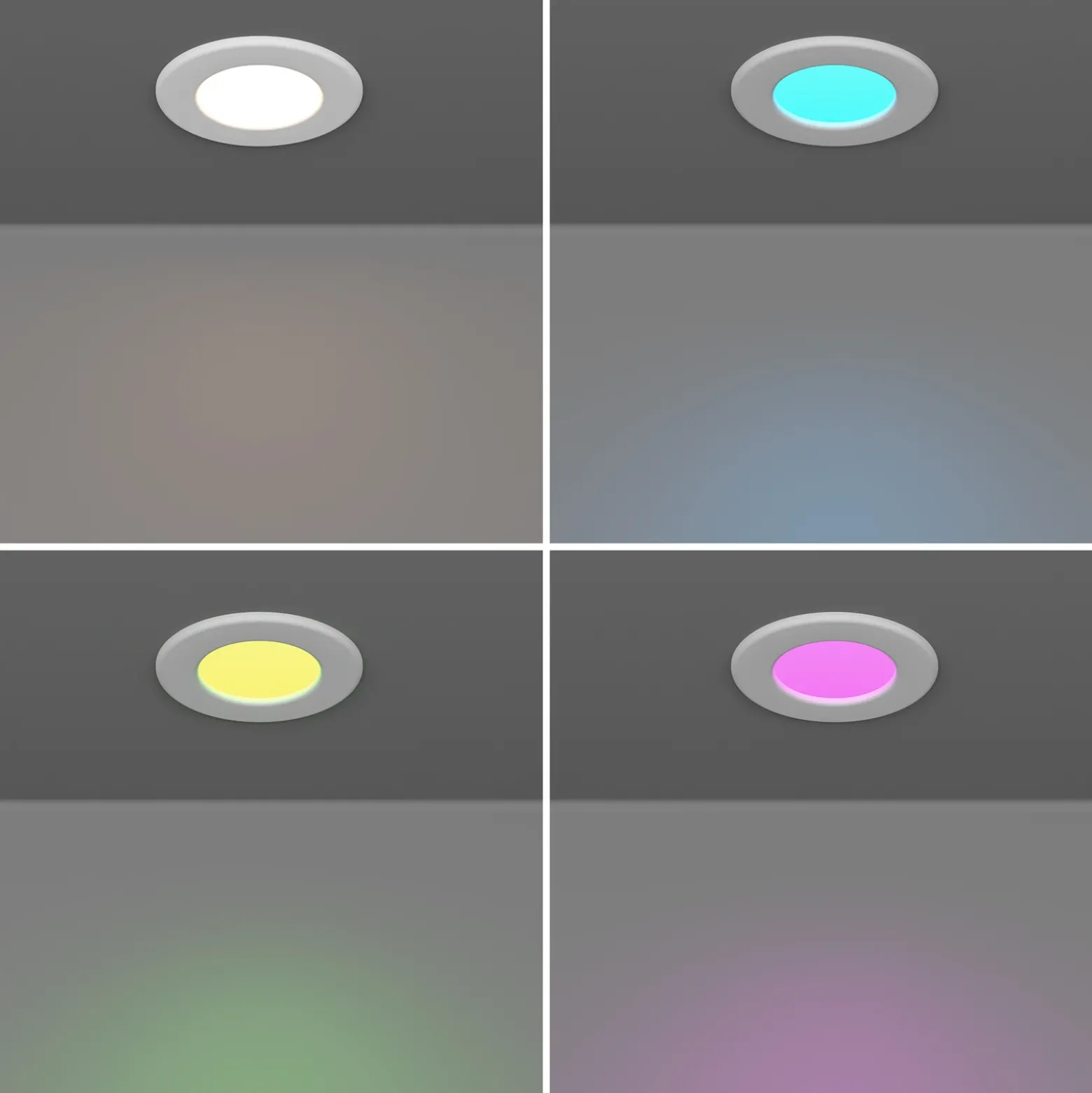 EGLO connect lámpara empotrable LED Fueva 6-Z, blanco, juego de 3