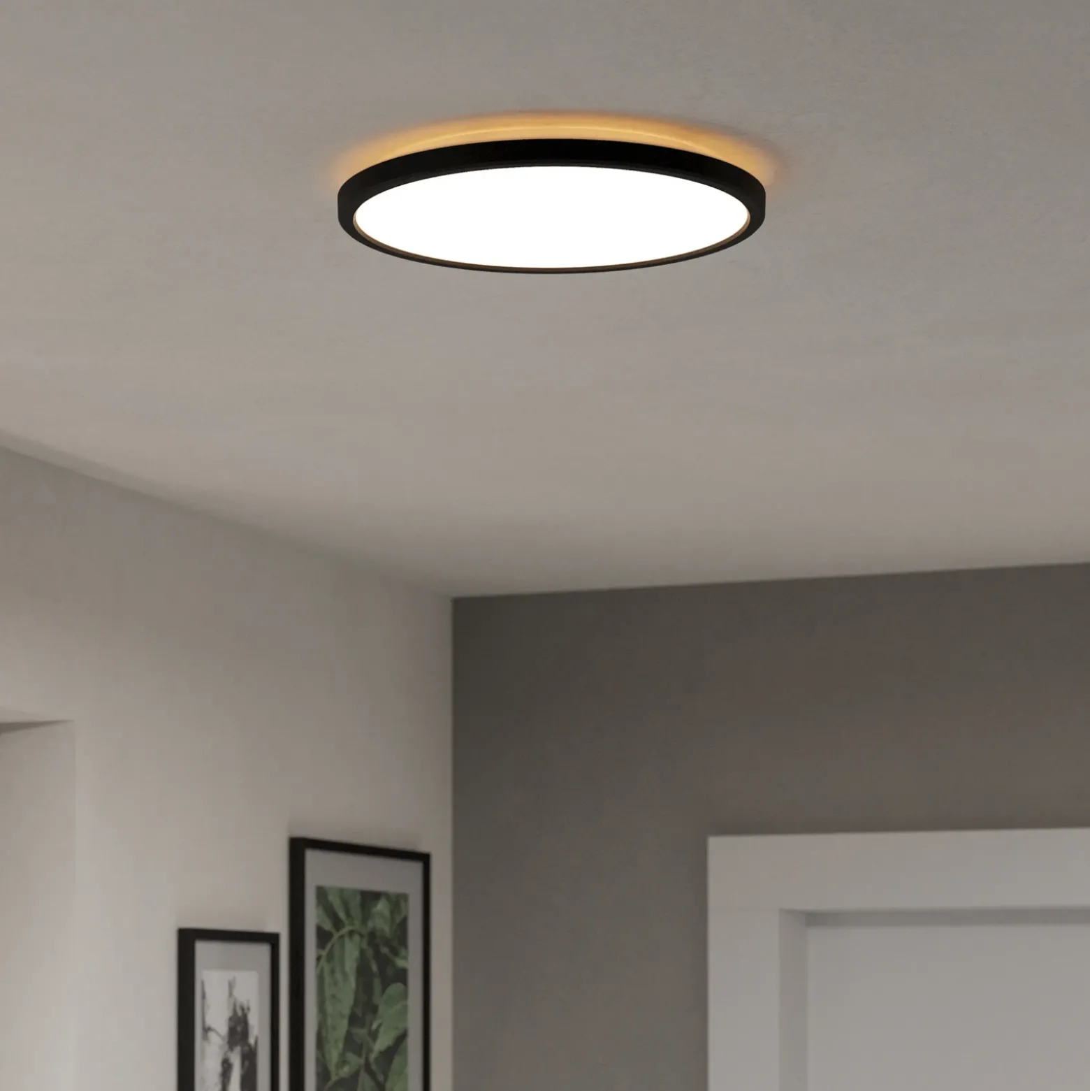 EGLO connect lámpara LED de techo Rovito-Z, negro, Ø 30 cm