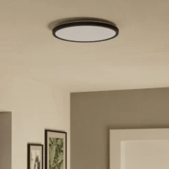 EGLO connect lámpara LED de techo Rovito-Z, negro, Ø 30 cm