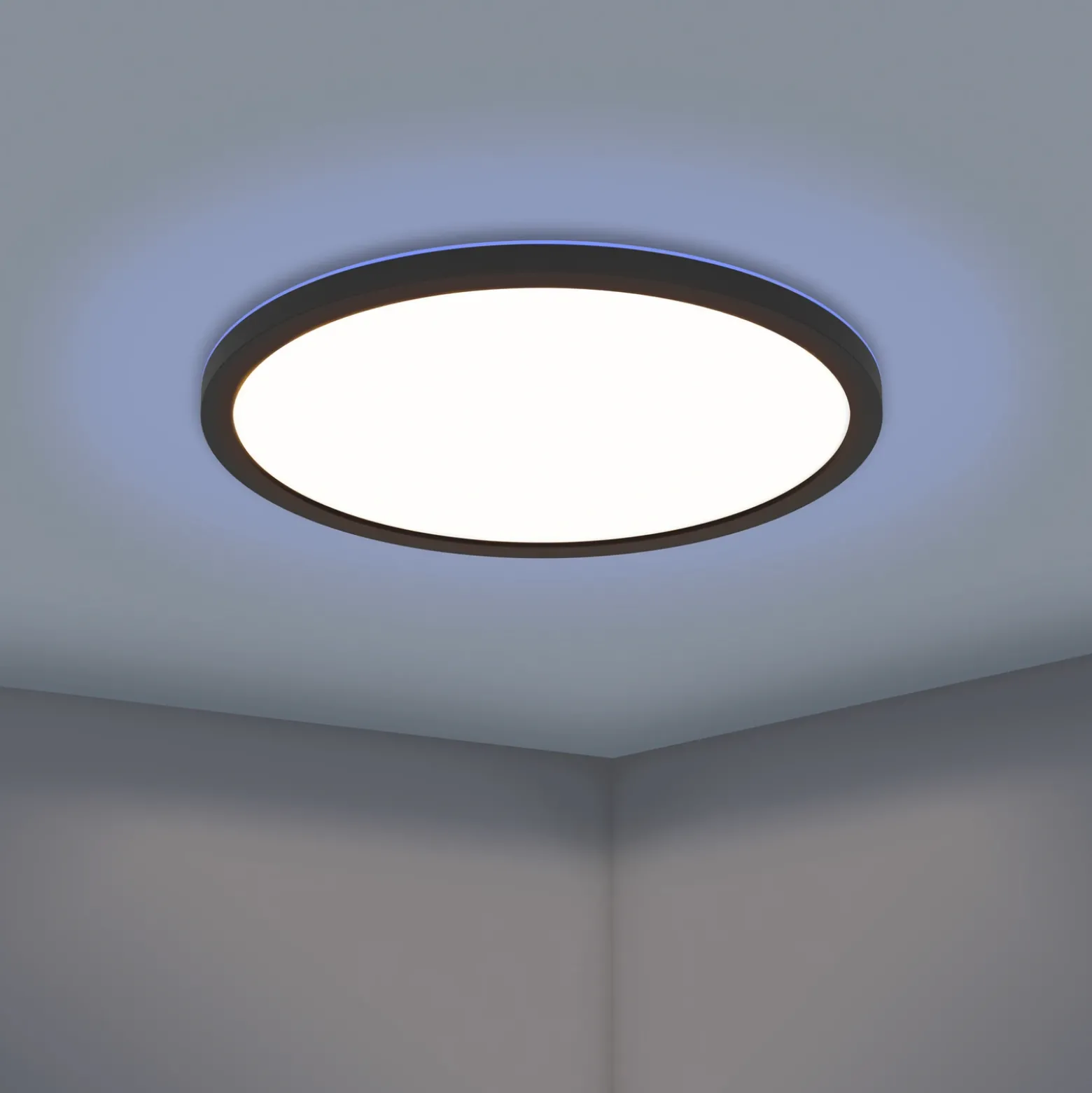 EGLO connect lámpara LED de techo Rovito-Z, negro, Ø 30 cm
