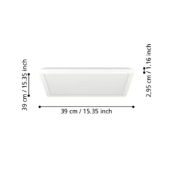 EGLO connect lámpara LED de techo Rovito-Z, blanco, 39 x 39 cm