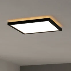 EGLO connect lámpara LED de techo Rovito-Z, negro, 29 x 29 cm